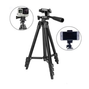 Tripod Stand TF-3120A For Mobile And DSLR Camera [Black Edition]